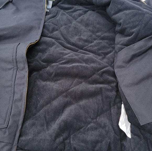 Walls Insulated Bomber Jacket. Black. Pockets, Hoodie with drawing. - Picture 4 of 11